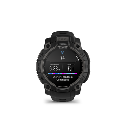 Montre GPS Garmin Instinct 3 AMOLED - 45 mm Noir avec Bracelet en Silicone Noir