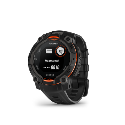 Montre GPS Garmin Instinct 3 Solar - 45 mm Noir avec Bracelet en Silicone Noir