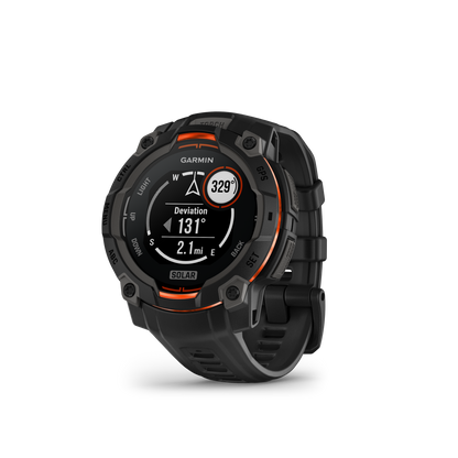 Montre GPS Garmin Instinct 3 Solar - 45 mm Noir avec Bracelet en Silicone Noir