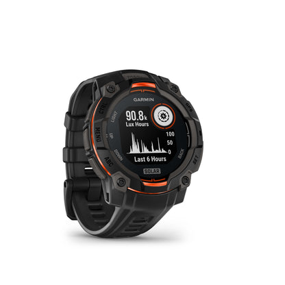 Montre GPS Garmin Instinct 3 Solar - 45 mm Noir avec Bracelet en Silicone Noir