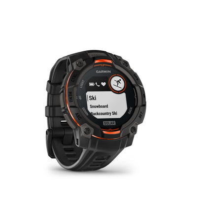 Montre GPS Garmin Instinct 3 Solar - 45 mm Noir avec Bracelet en Silicone Noir