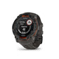 Montre GPS Garmin Instinct 3 Solar - 50 mm Noir avec Bracelet en Silicone Gris Charcoal