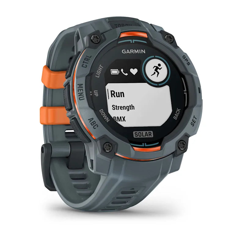Montre GPS Garmin Instinct 3 Solar - 45 mm Bleu crépuscule avec bracelet bleu crépuscule