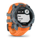 Montre GPS Garmin Instinct 3 Solar - 50 mm Bleu crépuscule avec bracelet orange