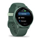 Montre Connectée Garmin vívoactive 6 Metallic Jasper Green avec bracelet vert sapin