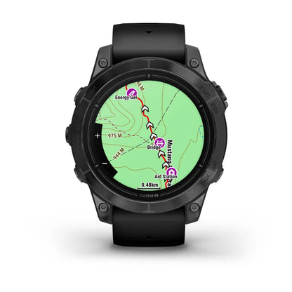 Montre  Garmin Epix Pro Gen 2 Standard Edition | 47 mm Gray avec bracelet noir.