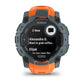 Montre GPS Garmin Instinct 3 Solar - 50 mm Bleu crépuscule avec bracelet orange