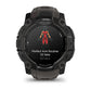 Montre GPS Garmin Instinct 3 AMOLED - 50 mm Noir avec Bracelet en Silicone Gris Charcoal