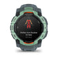 Montre GPS Garmin Instinct 3 AMOLED - 50 mm Vert d'eau avec bracelet bleu crépuscule