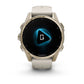 Montre GPS Garmin Fénix 8 AMOLED - 43 mm Sapphire Titane Soft Gold avec Bracelet en Silicone Gris Beige