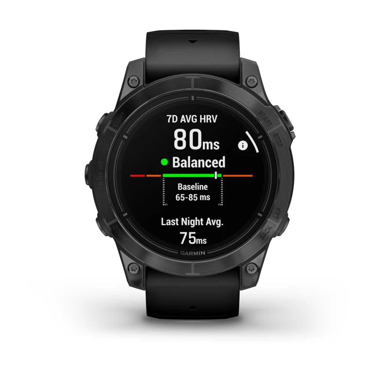 Montre  Garmin Epix Pro Gen 2 Standard Edition | 47 mm Gray avec bracelet noir.