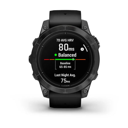 Montre  Garmin Epix Pro Gen 2 Standard Edition | 47 mm Gray avec bracelet noir.