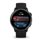 Montre Connectée Garmin Vívoactive 6 Metallic Gray avec bracelet noir