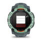 Montre GPS Garmin Instinct 3 AMOLED - 50 mm Vert d'eau avec bracelet bleu crépuscule