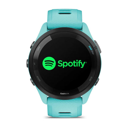 Forerunner® 265 turquoise avec bracelet en silicone turquoise/noir