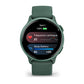 Montre Connectée Garmin vívoactive 6 Metallic Jasper Green avec bracelet vert sapin