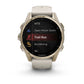 Montre GPS Garmin Fénix 8 AMOLED - 43 mm Sapphire Titane Soft Gold avec Bracelet en Silicone Gris Beige