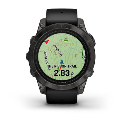 Montre  Garmin Epix Pro Gen 2 Standard Edition | 47 mm Gray avec bracelet noir.