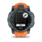 Montre GPS Garmin Instinct 3 Solar - 50 mm Bleu crépuscule avec bracelet orange