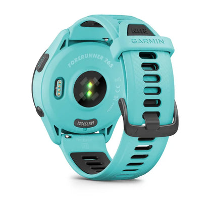 Forerunner® 265 turquoise avec bracelet en silicone turquoise/noir