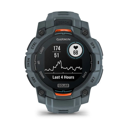 Montre GPS Garmin Instinct 3 Solar - 45 mm Bleu crépuscule avec bracelet bleu crépuscule
