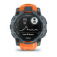 Montre GPS Garmin Instinct 3 Solar - 50 mm Bleu crépuscule avec bracelet orange