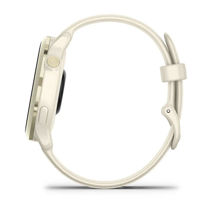 Montre Connectée Garmin Vívoactive 6 Lunar Gold avec bracelet ivoire