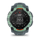 Montre GPS Garmin Instinct 3 AMOLED - 50 mm Vert d'eau avec bracelet bleu crépuscule