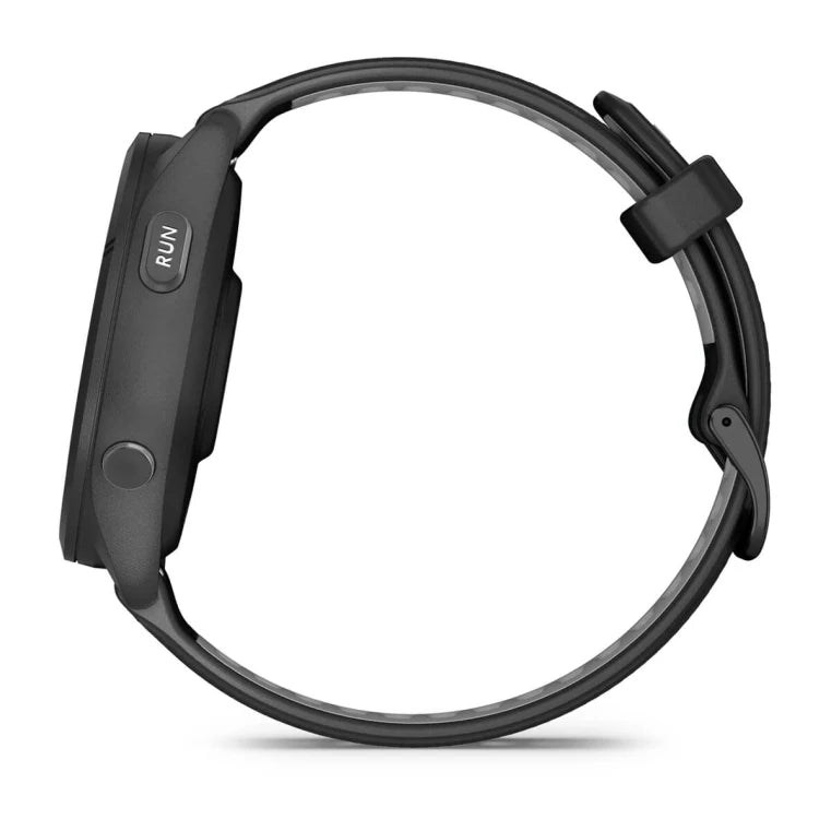 Forerunner® 265 noire avec bracelet en silicone noir/gris