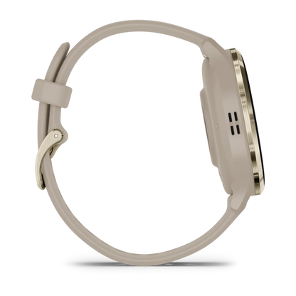 Montre de Sport Garmin Venu® 3S boîtier OR et bracelet en silicone lin