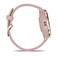 Montre de Sport Garmin Venu 3S boîtier acier inoxydable Soft Gold avec boîtier et bracelet en silicone rose poudré