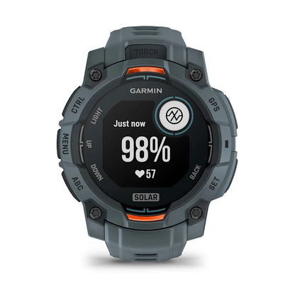 Montre GPS Garmin Instinct 3 Solar - 45 mm Bleu crépuscule avec bracelet bleu crépuscule
