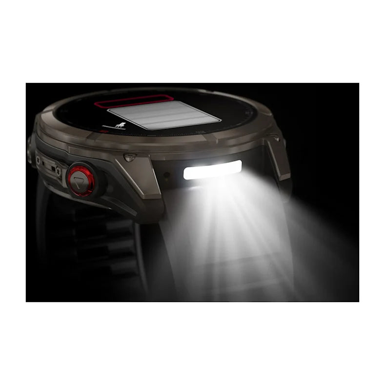 Montre GPS Garmin fēnix® 8 Pro – 51 mm, AMOLED Sapphire, Titanium avec bracelet en silicone graphite/noir