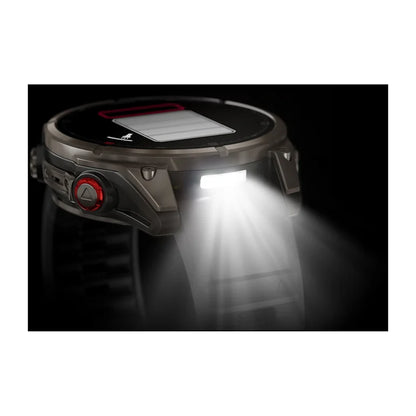 Montre GPS Garmin fēnix® 8 Pro – 47 mm, AMOLED Sapphire, Titanium avec bracelet en silicone graphite/noir