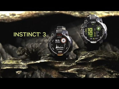 Montre GPS Garmin Instinct 3 AMOLED - 45 mm Noir avec Bracelet en Silicone Noir