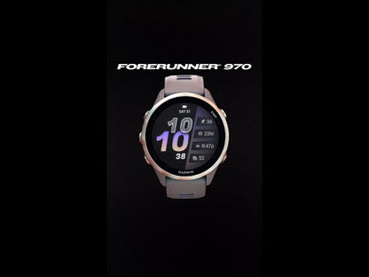 Forerunner® 970 Titane Silver, boîtier blanc et bracelet blanc/jaune translucide
