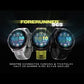 Forerunner® 965 noire avec lunette en titane et bracelet en silicone jaune vif/noir