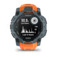Montre GPS Garmin Instinct 3 Solar - 50 mm Bleu crépuscule avec bracelet orange
