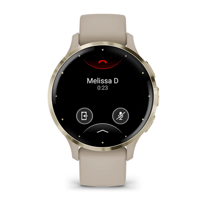 Montre de Sport Garmin Venu® 3S boîtier OR et bracelet en silicone lin