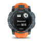 Montre GPS Garmin Instinct 3 Solar - 50 mm Bleu crépuscule avec bracelet orange