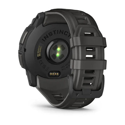 Montre GPS Garmin Instinct 3 AMOLED - 50 mm Noir avec Bracelet en Silicone Gris Charcoal