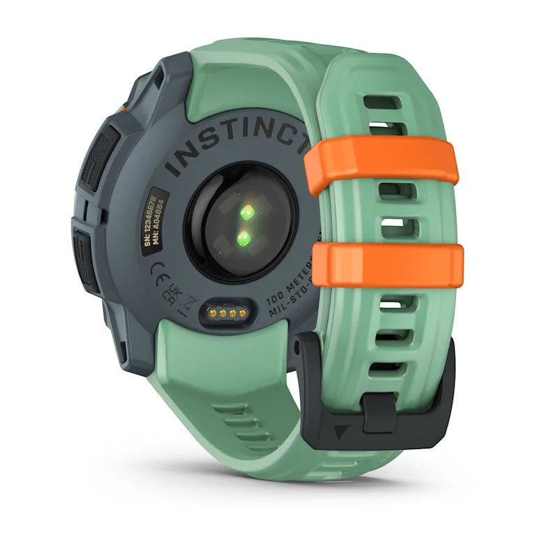 Montre GPS Garmin Instinct 3 AMOLED -45mm. Vert d'eau avec bracelet vert d'eau