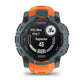 Montre GPS Garmin Instinct 3 Solar - 50 mm Bleu crépuscule avec bracelet orange