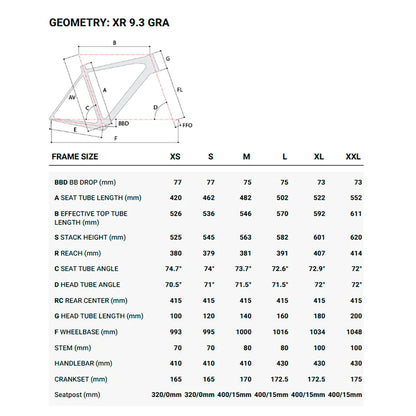 Gravel XR 9.3 GRA – Gravel Race Aventure SUPERIOR Carbone – GRX 822 / 610 12s
