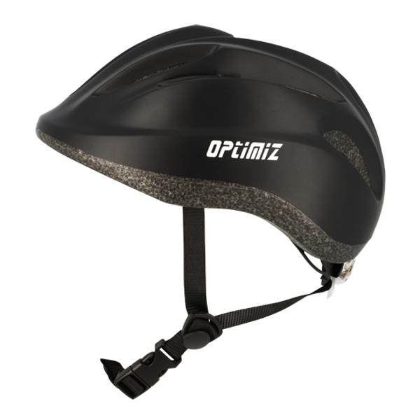 CASQUE ENFANT OPTIMIZ O102 NOIR MAT AVEC REGLAGE OCCIPITAL 52 / 56 (LED INTEGRE)