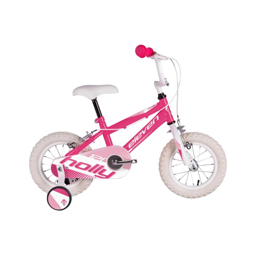 VELO ENFANT 12" FILLE ELEVEN HOLLY 120 ROSE / BLANC